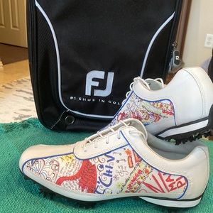FootJoy LoPro Collection ladies golf shoes with FootJoy carry/storage tote